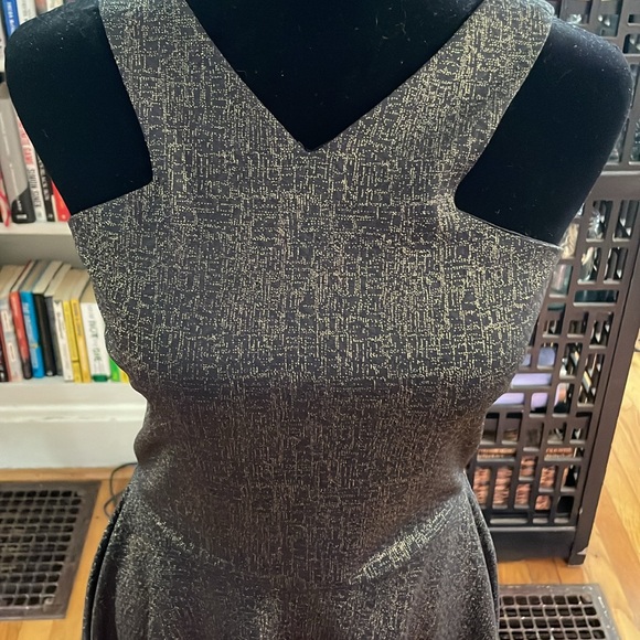 Aqua Black+ gold party Dress - Picture 2 of 5